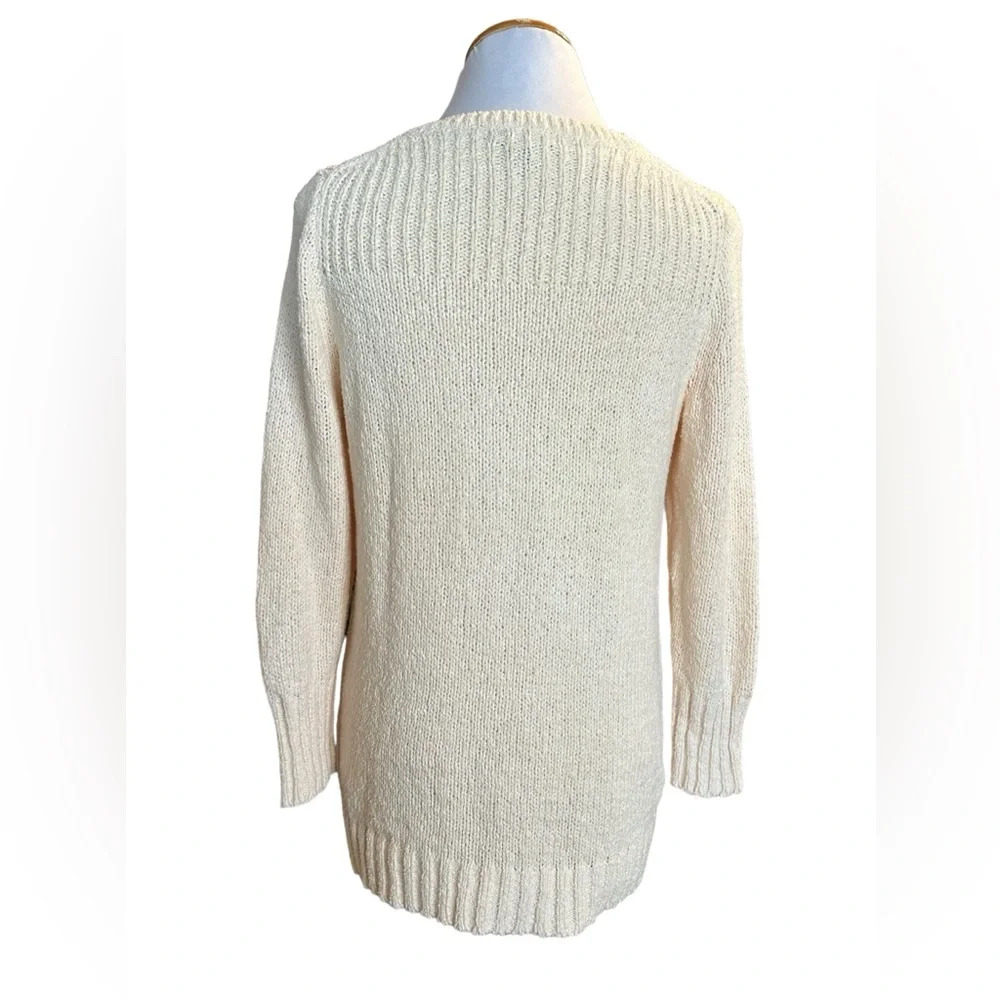J. Crew Twisted Stitch Crewneck Cable-knit Sweater in Ivory - Picture 4 of 5